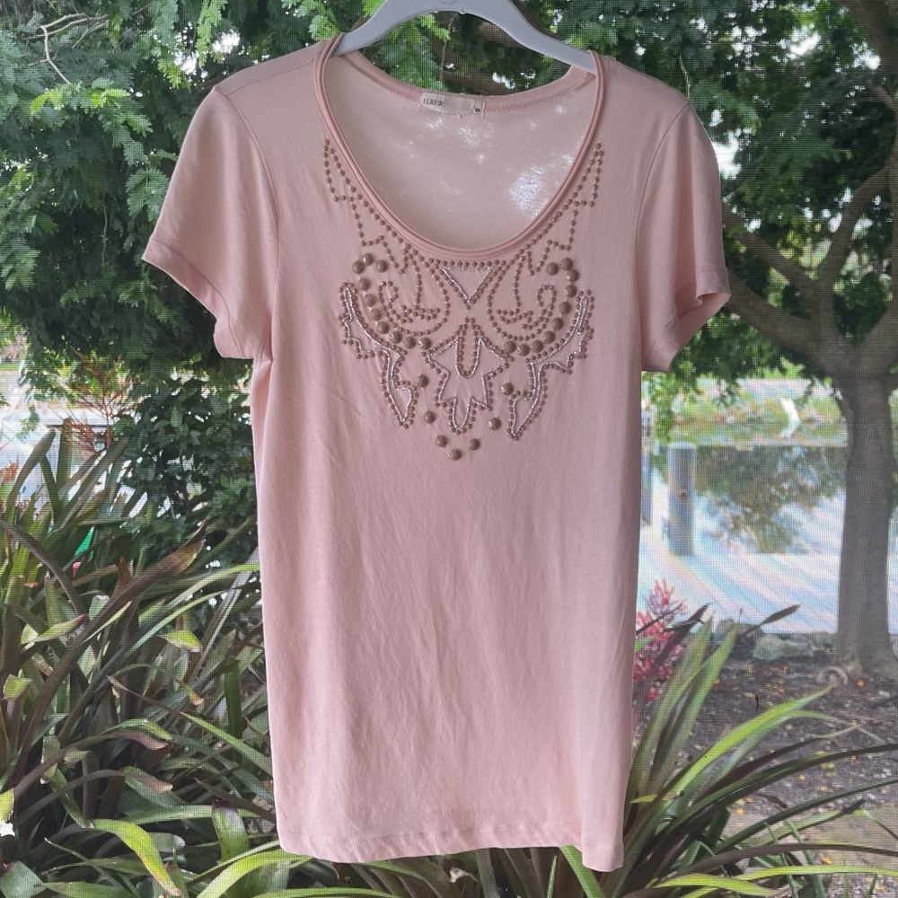 J. Crew Beaded Embellished Top